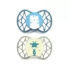 Nuvita Orthosoft Air55 2db-os cumi szett 0+ - Powder Blue/Sage Green - tigris/zsiráf 70642