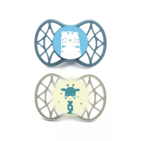   Nuvita Orthosoft Air55 2db-os cumi szett 0+ - Powder Blue/Sage Green - tigris/zsiráf 70642