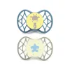 Nuvita Orthosoft Air55 2db-os cumi szett 0+ - Powder Blue/Sage Green - zsiráf/csillag 70642