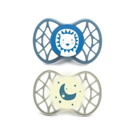   Nuvita Orthosoft Air55 2db-os cumi szett 0+ - Powder Blue/Sage Green - oroszlán/hold 70642