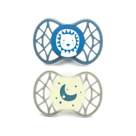   Nuvita Orthosoft Air55 2db-os cumi szett 0+ - Powder Blue/Sage Green - oroszlán/hold 70642