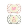 Nuvita Symmetric Air55 2db-os cumi szett 0+ - English Rose/Sage Green - szív/hold 70652