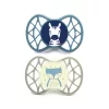 Nuvita Orthosoft Air55 2db-os cumi szett 6+ - Powder Blue/Sage Green - zebra/róka 70842