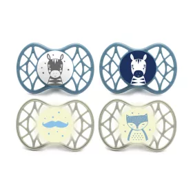   Nuvita Orthosoft Air55 4db-os cumi szett 6+ - Powder Blue/Sage Green - 70844 zebra, bajusz, róka