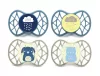 Nuvita Orthosoft Air55 4db-os cumi szett 6+ - Powder Blue/Sage Green - 70844 felhő, kutya, maci