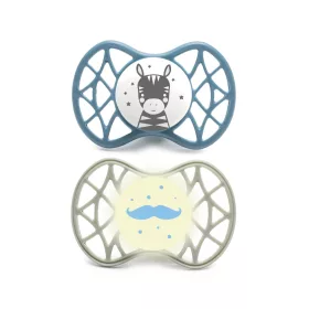   Nuvita Symmetric Air55 2db-os cumi szett 6+ - Powder Blue/Sage Green - zebra/bajusz 70852