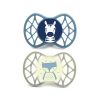 Nuvita Symmetric Air55 2db-os cumi szett 6+ - Powder Blue/Sage Green - zebra/róka 70852