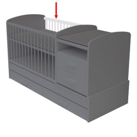   Todi Cube 2 hátsó oldalrács kombiágyhoz (opcionálisan rendelhető fixpálcás oldalrács)