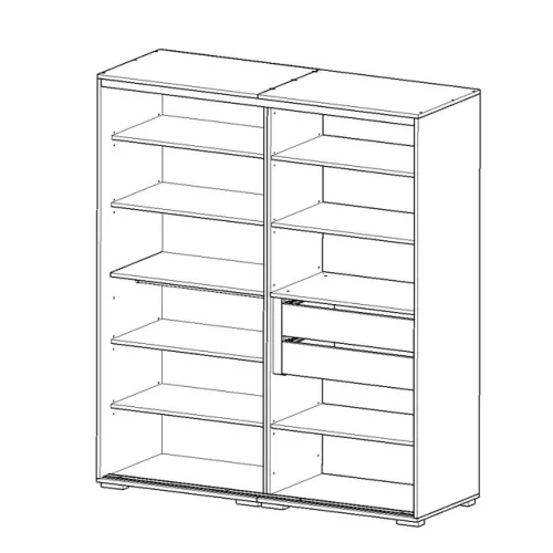 Todi Magic gardróbszekrény 140 cm széles (10 doboz)