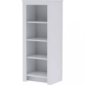   Todi White Bunny keskeny nyitott polcos szekrény (140 cm magas)