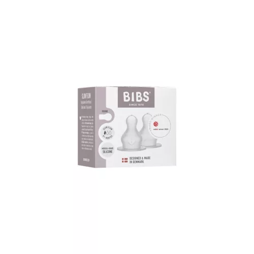 BIBS Szilikon cumifej cumisüveghez lassú áramlású (2 db)