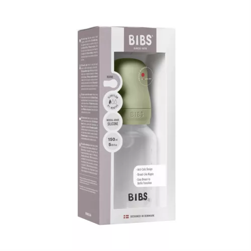 BIBS Cumisüvegszett szilikon cumifejjel - Zsálya