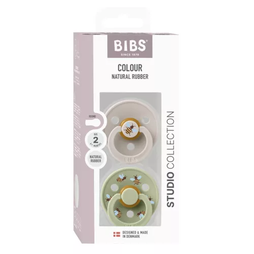 BIBS Studio Méhecske Colour Urban Garden Cumi 2 db-os 6-18 hó - Gombaba mix