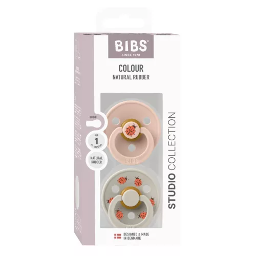 BIBS Studio Katica Colour Urban Cumi 2 db-os 0-6 hó - Púderrózsaszín mix