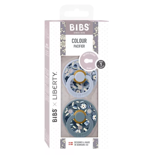 BIBS x Liberty 2-es szett Colour Bobo Cumi 0-6 hó - Hamvaskék Mix