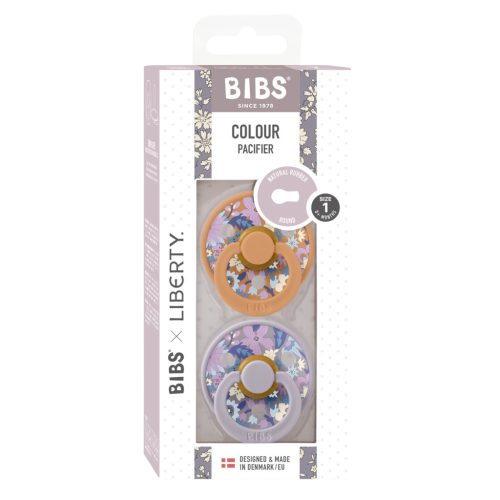 BIBS x Liberty 2-es szett Colour Nyári Virágzás Sütőtök Mix, 0-6 hó
