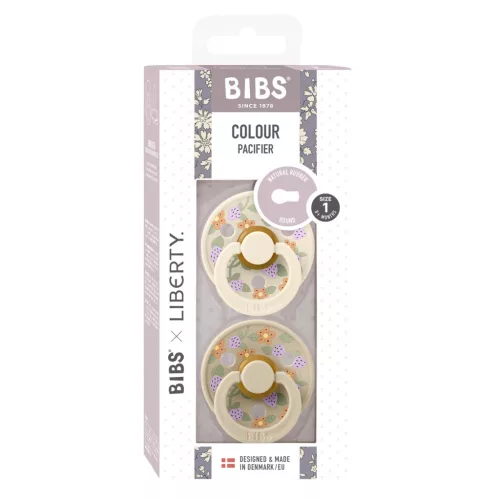 BIBS x Liberty 2-es szett Colour Cumi 0-6 hó - Szamóca Krémfehér Mix