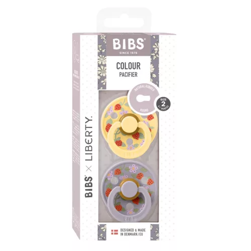 BIBS x Liberty 2-es szett Colour Cumi 6-18 hó - Szamóca Krémsárga Mix