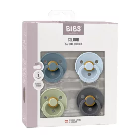   BIBS Colour Cumi 4-es szett (Páva/Zsálya/Pasztellkék/Grafit) 0-6 hó