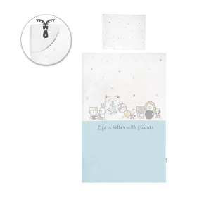 Lorelli 5 részes ágynemű garnitúra - Happy Friends Blue