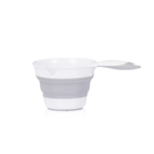 Chipolino Bubble Spa összecsukható kád vízhőmérővel, vödörrel és öblítőpohárral 83 cm - light grey