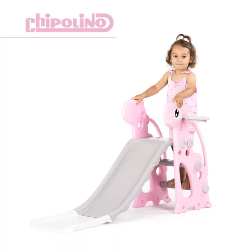 Chipolino gyerek csúszda Dino 116 cm - pink