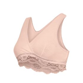   Carriwell Organikus pamut csipkés szoptatós melltartó - Testszín L