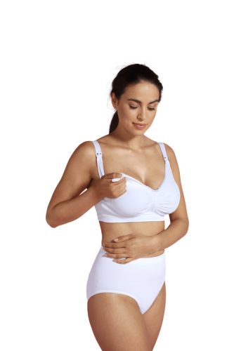 Carriwell Gélmerevítős, betétes szoptatós melltartó - Fehér M