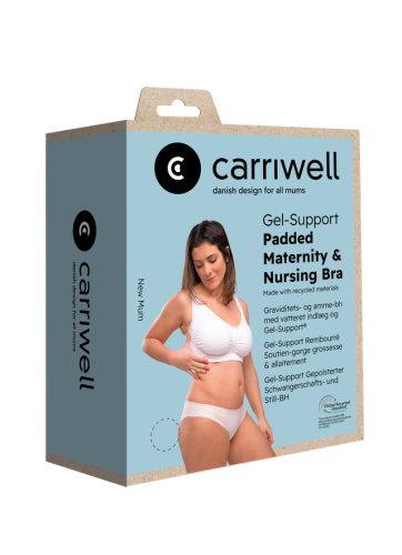 Carriwell Gélmerevítős, betétes szoptatós melltartó - Fehér M