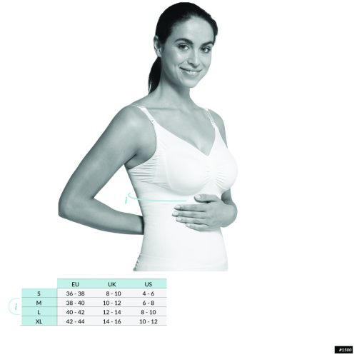 Carriwell Hasleszorító szoptatós top - Fehér M