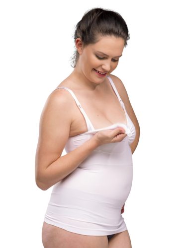 Carriwell Hasleszorító szoptatós top - Fehér XL