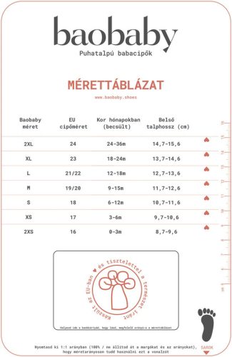 Baobaby Classics puhatalpú cipő- Buddy - L