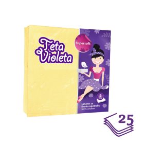 Violeta szalvéta 2 rétegű, 25 db – sárga