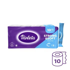 Violeta toalettpapír 3 rétegű, 10 db – illatmentes