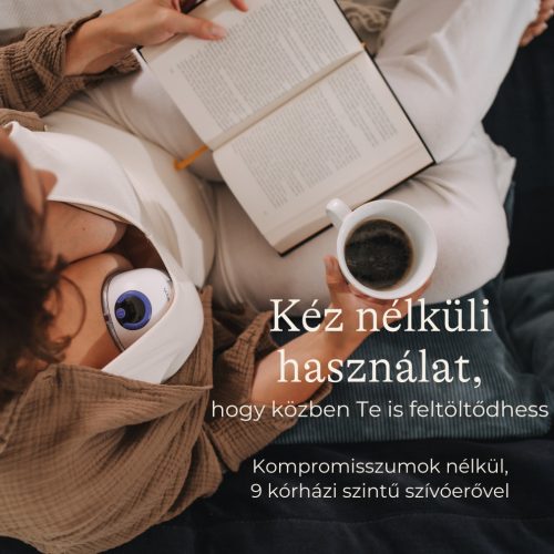 Lansinoh hordható mellszívó - 4 fázisú, dupla + Theragyöngy mellpárna szett