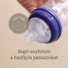 Lansinoh 2 db cumisüveg lassú folyású etetőcumival + 2 db fedéllel, 160 ml