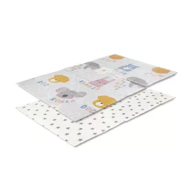   Lorelli Összehajtható 2 oldalas thermo játszószőnyeg 120x180cm - Grey Buddies & stars