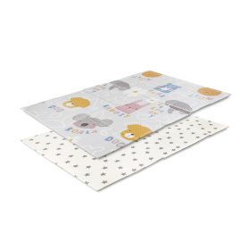   Lorelli Összehajtható 2 oldalas thermo játszószőnyeg 120x180cm - Grey Buddies & stars