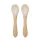 Lorelli szilikon kanalak bambusz nyéllel 2 db - Beige