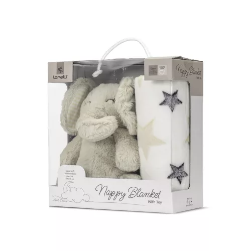 Lorelli Nappy takaró 75x90 cm - Beige Elephant
