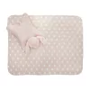 Lorelli Poffy Duo takaró 75x90 cm párnával 45x30 cm - Peach Bunny