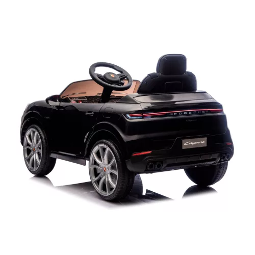 Chipolino Porsche Cayenne elektromos autó bőr üléssel - black
