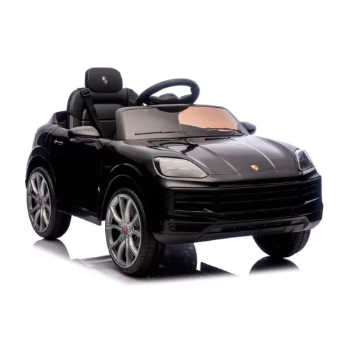 Chipolino Porsche Cayenne elektromos autó bőr üléssel - black