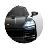 Chipolino Porsche Cayenne elektromos autó bőr üléssel - black