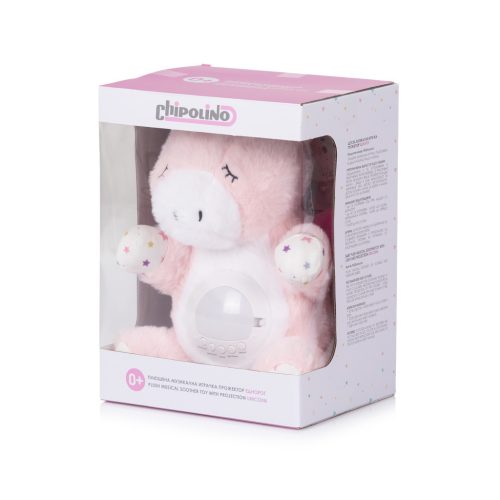 Chipolino projektoros zenélő plüss játék - Unicorn