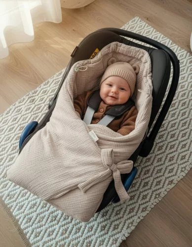 Albero Mio bélelt autósülésbe való pólya - CC2 Beige