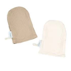   Albero Mio muszlin mosdókesztyű, 2 darabos csomag - WM447 Biscuit beige