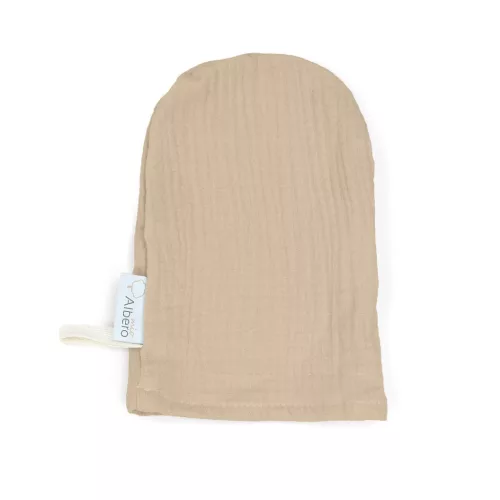 Albero Mio muszlin mosdókesztyű, 2 darabos csomag - WM447 Biscuit beige