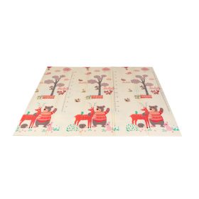 2 oldalas összehajtható játszószőnyeg 180x200cm - Erdő