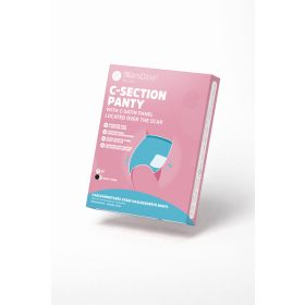   MomCare Császármetszés utáni Hasleszorító Bugyi beépített C-Satin panellel a heg körül - fekete L-XL